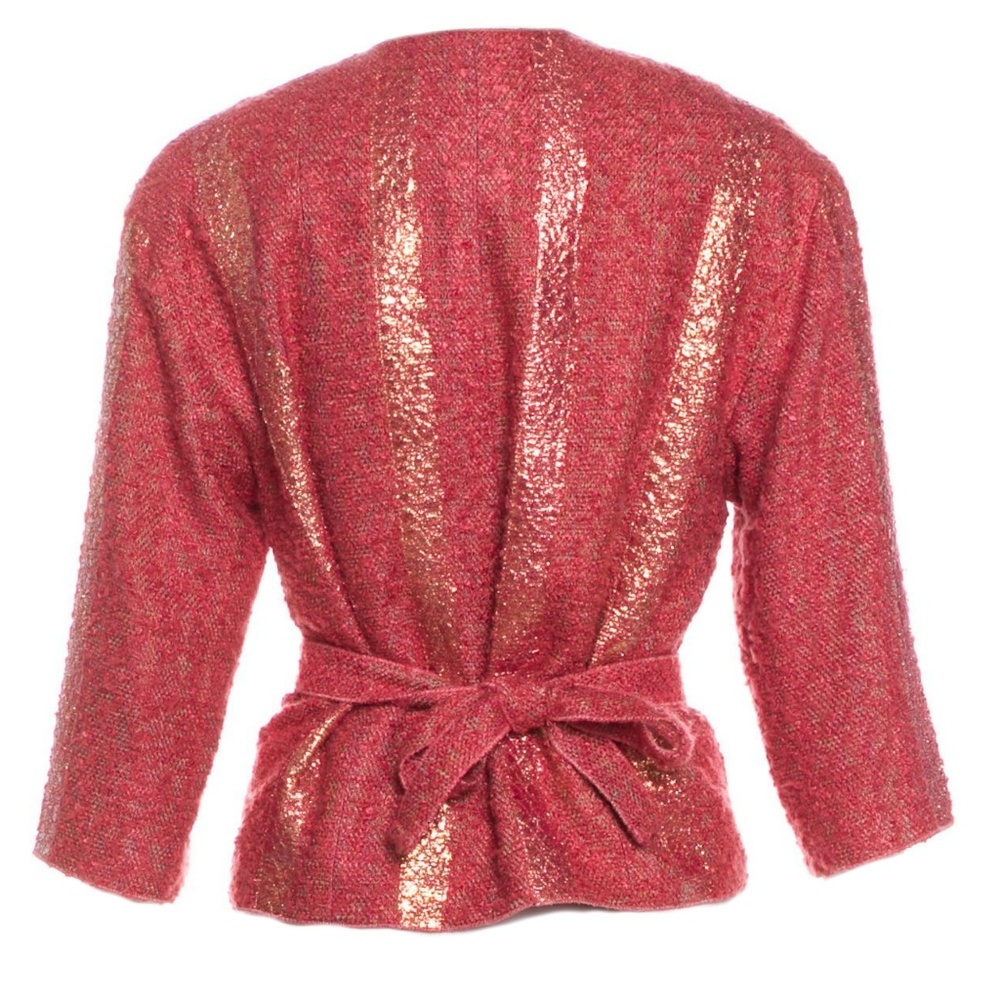 Chanel Wrap Jacket, Metallic Gold & Raspberry - Picture 2 of 4